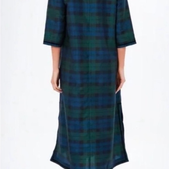 Tuckernuck Velvet trimmed Blackwatch plaid Jamie Dress SZ XL - Picture 3 of 4